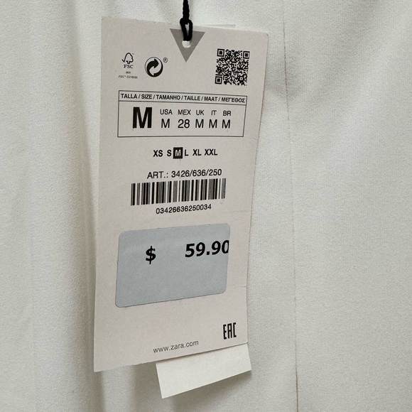 Size Medium long white dress from Zara | Zara Maxi Dress | - Picture 4 of 4